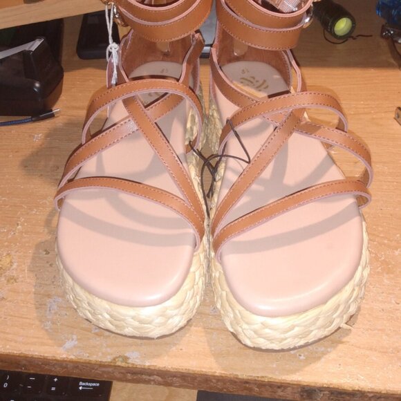 NEW SAM & LIBBY GLADIATOR ESPADRILLE FLARFORM SANDALS WOMENS SIZE 8.5 - Picture 2 of 9